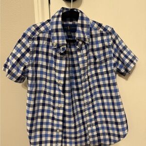 Ralph Lauren Kids Navy and White Plaid Shirt